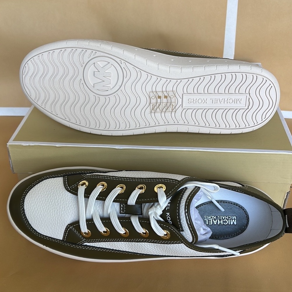 MICHAEL KORS
SHEA LACE UP
FAUX LEATHER
49F3SHFSIL
OLIVE
NEW - Picture 4 of 16